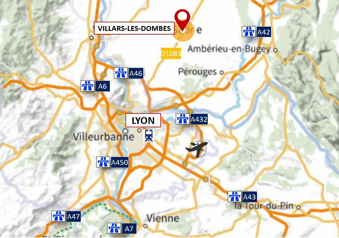 Entrepôt classe b Villars-les-Dombes 5364m² Location entrepôt classe b Villars-les-Dombes Ain OLLOG2110461 1
